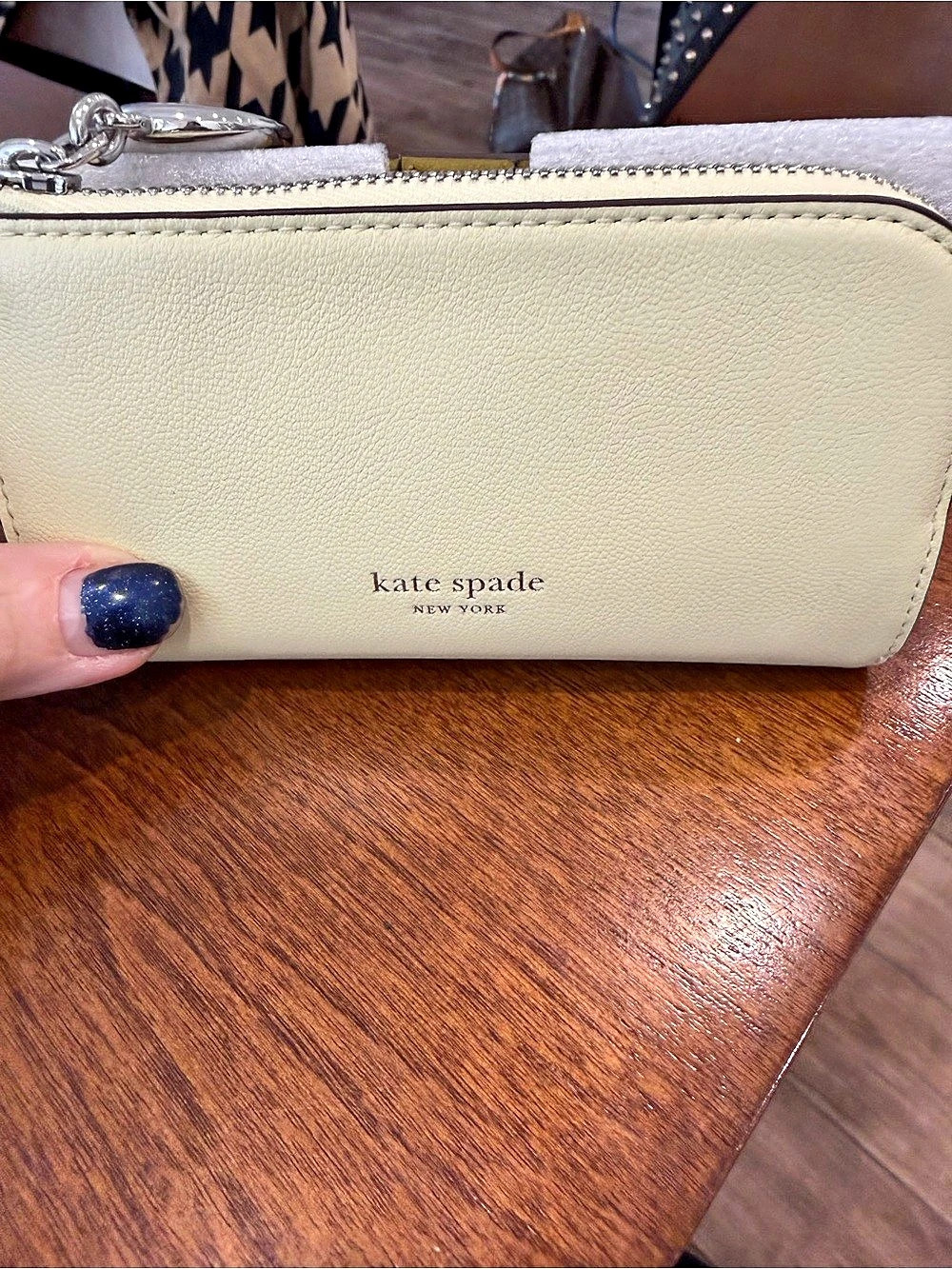 kate spade new york double zip wallet Zip Wallet in pale butter yellow. Like new